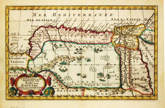 Sanson, N., T koninkryk en de Woestyne van Aegypten., antique map, old maps