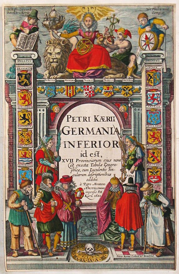 Kaerius, P., Germania inferior id es XVII Provinciarum. 1622., antique map, old maps