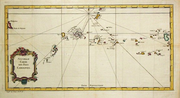Bellin, J.N., Nouvelle Carte des Isles Carolines., antique map, old maps