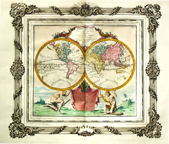 Brion de la Tour, L., Mappe-Monde., antique map, old maps