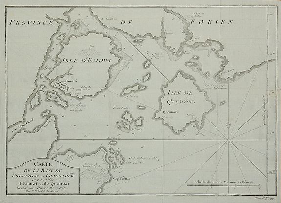 BELLIN, J. N., Carte de la Baye de Chin-Chew …, antique map, old maps