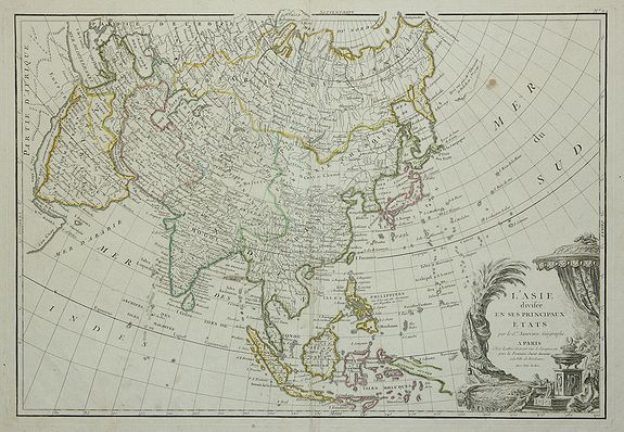 LATTRÉ / JANVIER, Sr., L'Asie divisée en ses principaux Etats …, antique map, old maps