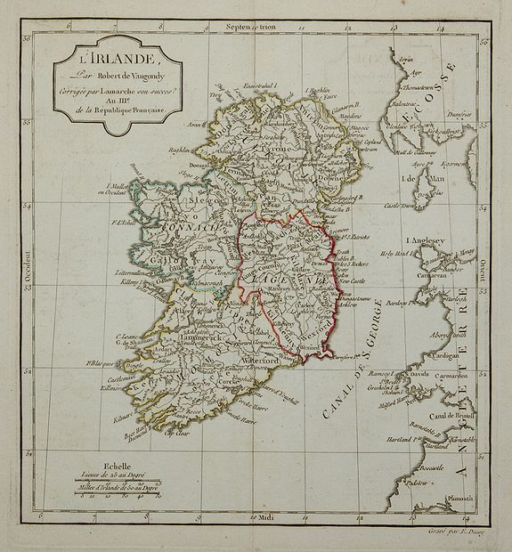 ROBERT DE VAUGONDY, G., L'Irlande., antique map, old maps