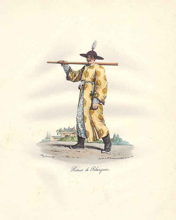MALPIERE, D. BAZIN DE, Porteur de Palanquin., antique map, old maps