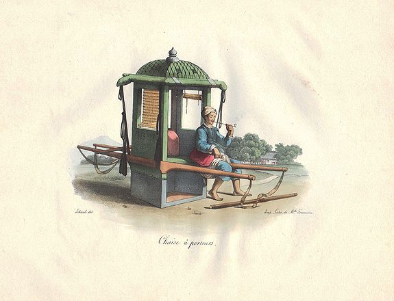 MALPIERE, D. BAZIN DE, Chaise à porteurs., antique map, old maps