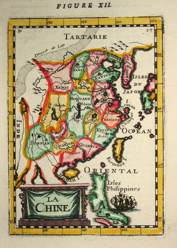 Mallet, A.M., La Chine., antique map, old maps