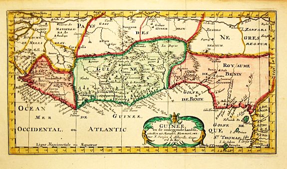 Sanson, N., Guinee., antique map, old maps