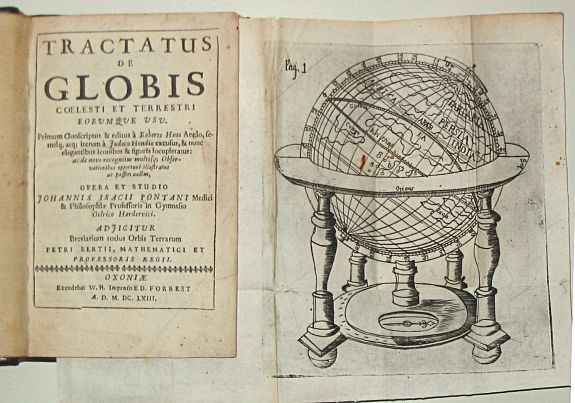 FORREST,E.D., Tractatus de Globis coelesti et terrestri eorumque usu. Primum conscriptus a Roberto Hues Anglo atque iterum a Iudoce Hondio excusus?opera et studio J.I.Pontani?Adjicitur Brevarium totius orbis Terrarum Petri Bertii., antique map, old maps