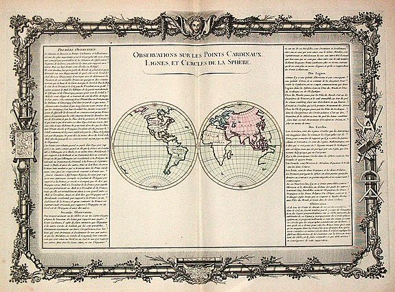 Buy de Mornas, Cl., Observations sur les Points Cardinaux, Lignes, et Cercles de la Sphère., antique map, old maps