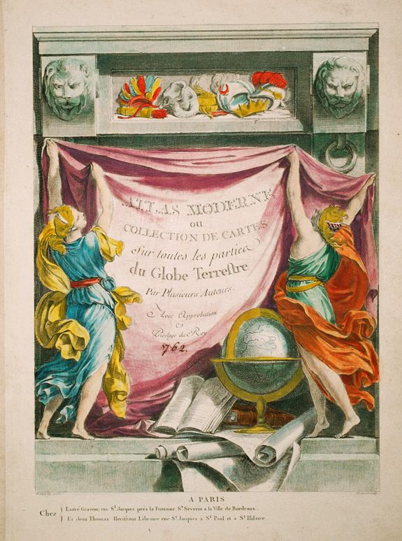 Lattré, J., (Frontispiece) Atlas Moderne ou collection des cartes sur toutes les parties du Globe Terrestre.., antique map, old maps