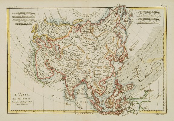 BONNE,R., L'Asie., antique map, old maps