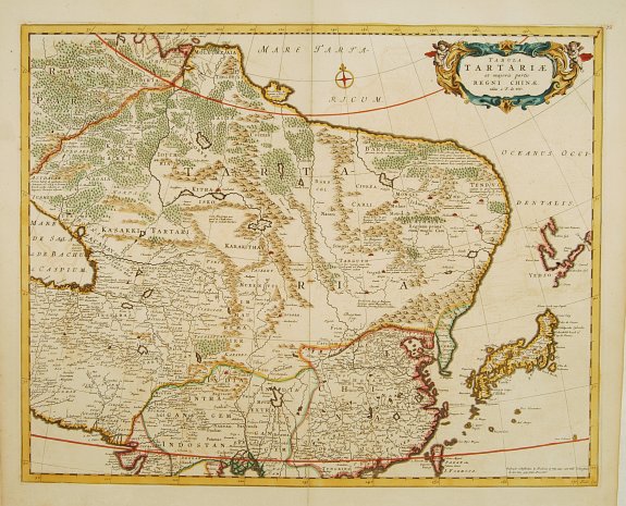 DE WIT,F, Tabula Tartariae et majoris partis Regni Chinae, antique map, old maps