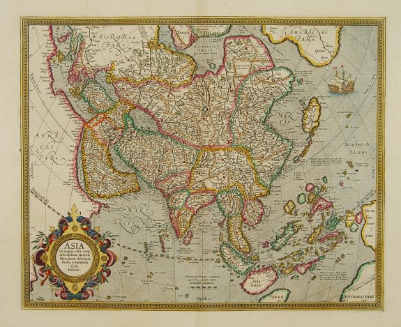 MERCATOR,G./ HONDIUS,J., Asia ex magna Orbis terre descriptione Gerardi Mercatoris.., antique map, old maps