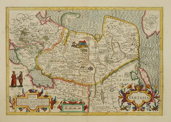 MERCATOR,G/ HONDIUS,J., Tartaria., antique map, old maps