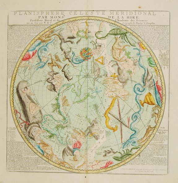 DESNOS,S., Planisphere celeste meridional.., antique map, old maps