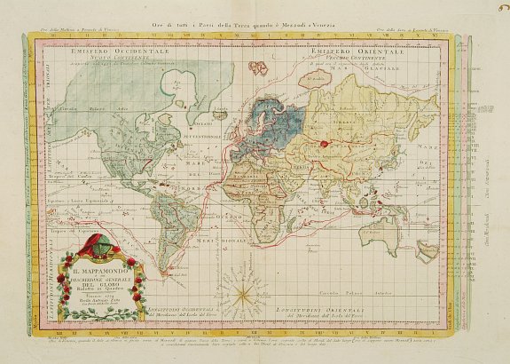 ZATTA, A., Il Mappamondo o sia Descrizione Generale del Globo Ridotto.., antique map, old maps