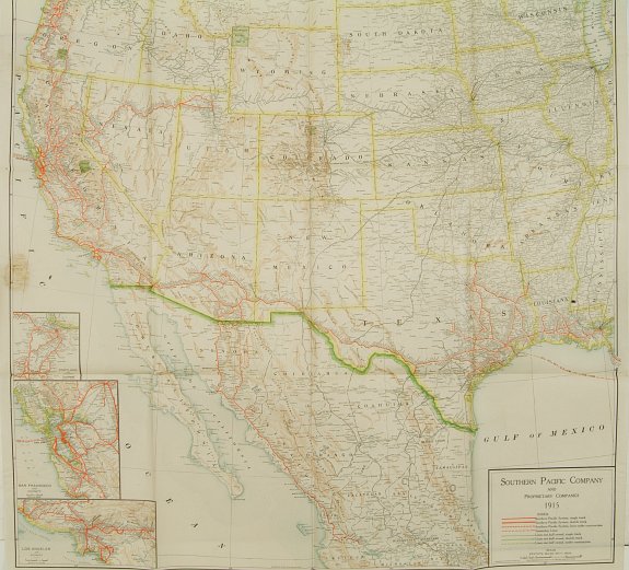 RAND MCNALLY & CO., Southern Pacific Company and proprietary companies., antique map, old maps