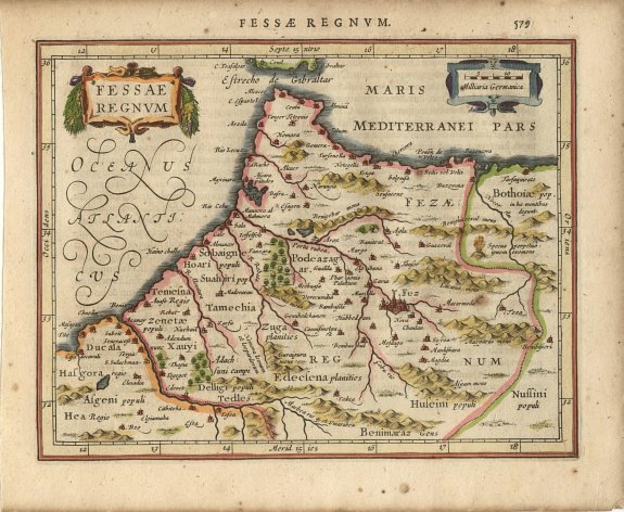 MERCATOR,G./ HONDIUS,J., Fessae Regnum., antique map, old maps