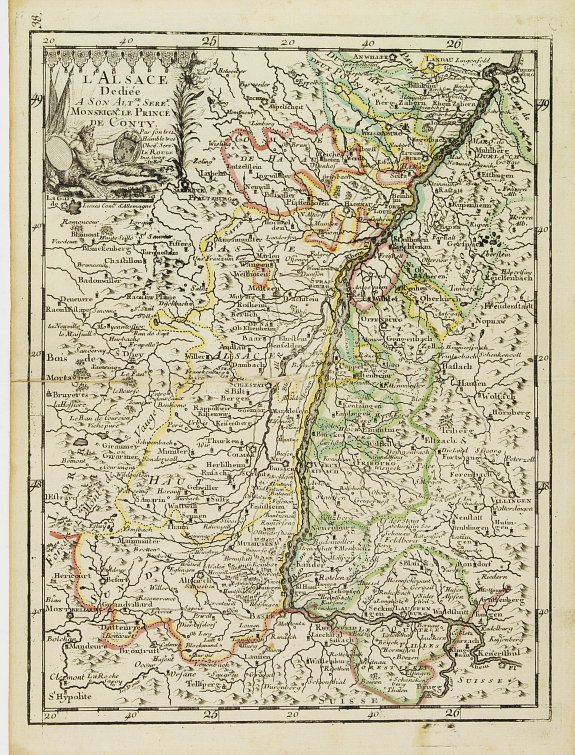 LE ROUGE,G.L.,  L' Alsace.., antique map, old maps