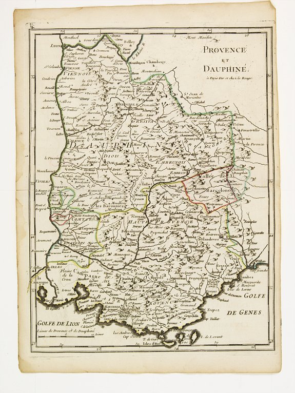 LE ROUGE, G.L.,  Provence et Dauphin�., antique map, old maps