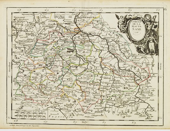 LE ROUGE,G.L.,  Cercle de la Haute Saxe., antique map, old maps