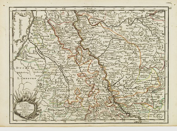 LE ROUGE,G.L.,  L'Electorat de Cologne, Le Duch� de Bergue et Juliers., antique map, old maps