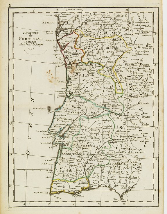 LE ROUGE, G.L.,  Royaume de Portugal., antique map, old maps