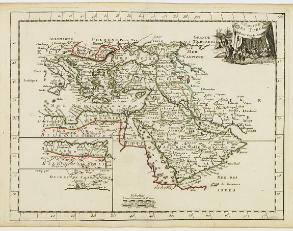 LE ROUGE,G.L., L' Empire des Turcs., antique map, old maps