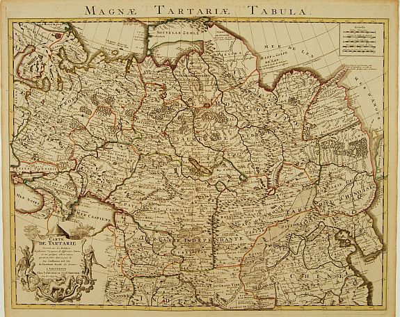 COVENS, J. / MORTIER, C., Carte de Tartarie Dressée sur les Relations de plusieurs Voyageurs.., antique map, old maps