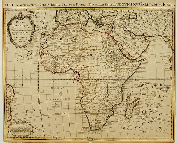 COVENS, J. / MORTIER, C., Carte d'Afrique Dressée pour l'usage du Roy.., antique map, old maps
