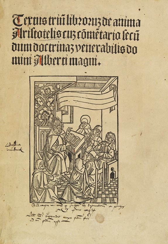 QUENTELL, [Title page] Aristoteles, Commentarium trium librorum de anima, secundum doctrinas venerabilis domini Albert Magni., antique map, old maps