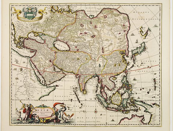 VISSCHER, N., Asiae Nova Delineatio., antique map, old maps