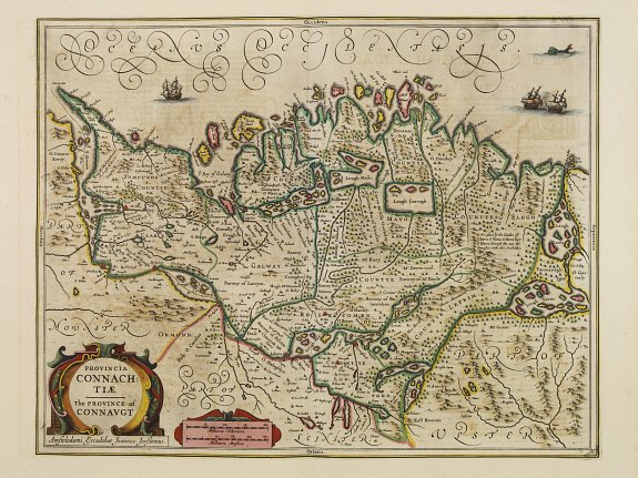JANSSONIUS,J., Provincia Connachtiae. The province of Connaught., antique map, old maps