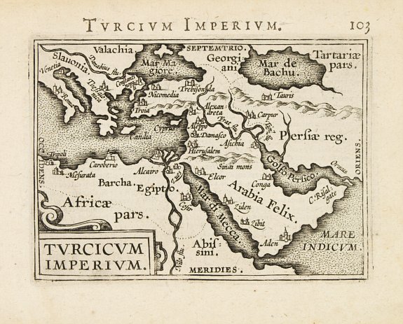 ORTELIUS,A. / GALLE,F., Turcicum Imperium., antique map, old maps