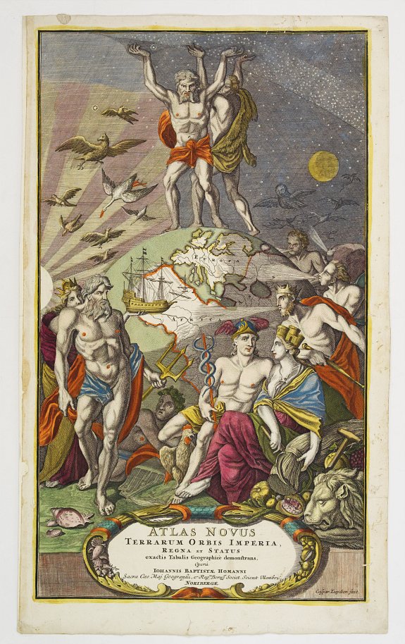 HOMANN,J.B., Titlepage: Atlas Novus Terrarum orbis Imperia., antique map, old maps