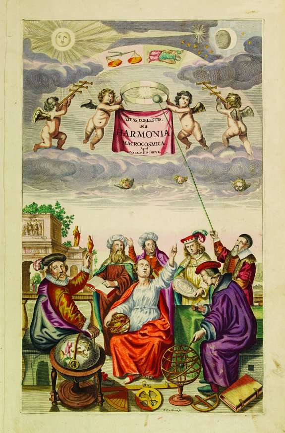 SCHENK,P. & VALK,G., Atlas Coelestis seu Hormonia macrocosmica. (title page), antique map, old maps