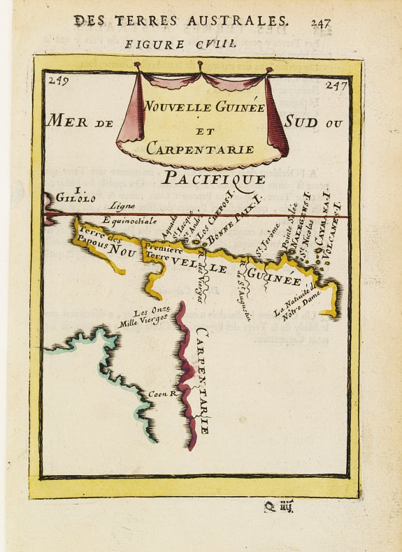 MALLET,A.M., Nouvelle Guinée et Carpentarie., antique map, old maps