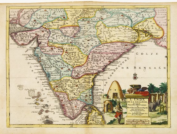 VAN DER AA,P., L'Inde de ça le Gange .., antique map, old maps