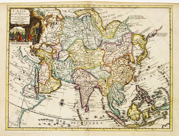 VAN DER AA,P., L'Asie. suivant les nouvelles observations?, antique map, old maps