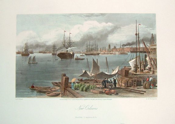 A. R. WARD for D. APPLETON & CO., NEW ORLEANS, antique map, old maps