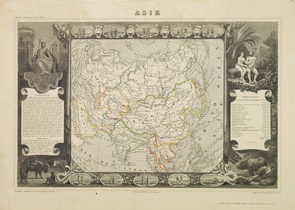 LEVASSEUR,V., Asie., antique map, old maps