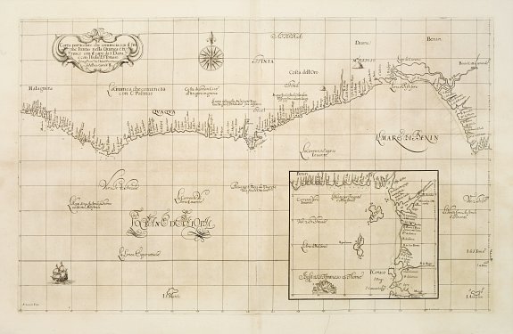 DUDLEY,R., Carta Particolare che commincia con il fiu me Iuntas nella Guinea è finisce con il capo di S.Dara è con l'Isola d'S:Thmaso. . Carta VI., antique map, old maps
