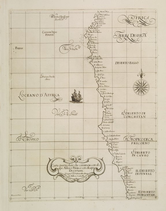DUDLEY,R., Carta Particolare che comincia con l'Isola di S:Tomaso o Tome è d S. Clara è finisce con il c: d' Aldeas .. Carta VII., antique map, old maps