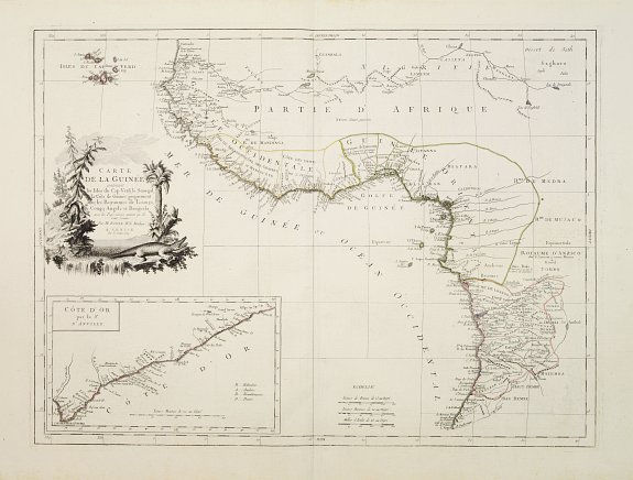 SANTINI,P. /REMONDINI,M., Carte de la Guinée contenant les Isles du Cap Verd le Senegal, la Côtede Guinée proprement dite les Royaumes de Loango, Congo.., antique map, old maps