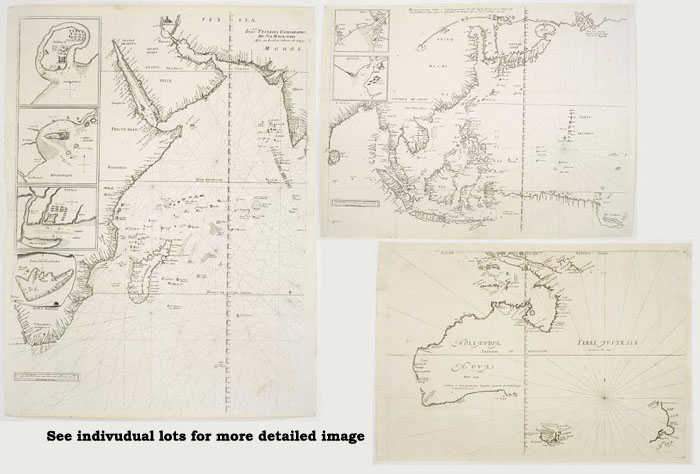 THEVENOT,M., Group of three maps., antique map, old maps