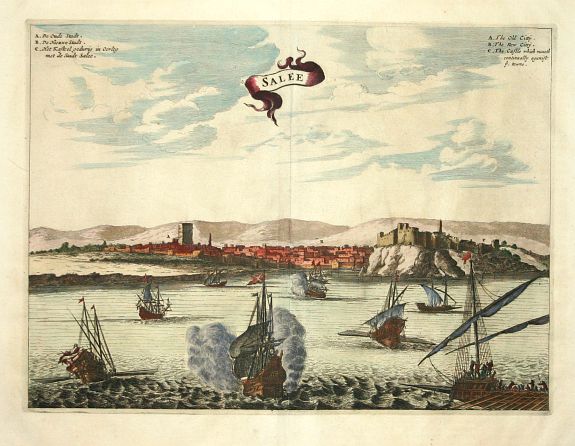 DAPPER,O., Salee, antique map, old maps