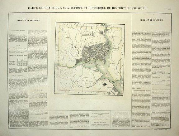 BUCHON,J.A., (Washington) Carte Geographique, Statistique et Historique., antique map, old maps
