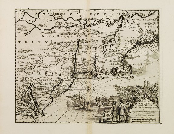 AA,P.v.d., Nouvelle Hollande (a present NOUVELLE-YORK).., antique map, old maps