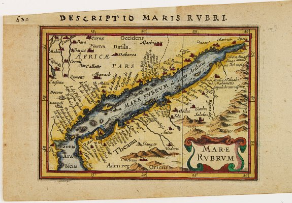 BERTIUS,P., Mare Rubrum., antique map, old maps