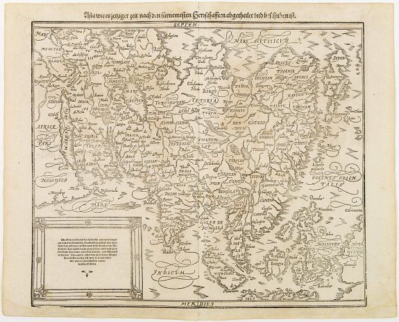 MÜNSTER,S., Asia wie es jetziger zeit nach den fuernemesten Herzschaften, antique map, old maps